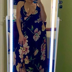 Ro+De Womans Wrap Floral Maxi Dress
